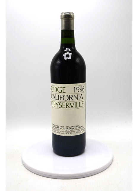 1996 Ridge Vineyards Zinfandel, Geyserville, Alexander Valley, Sonoma County