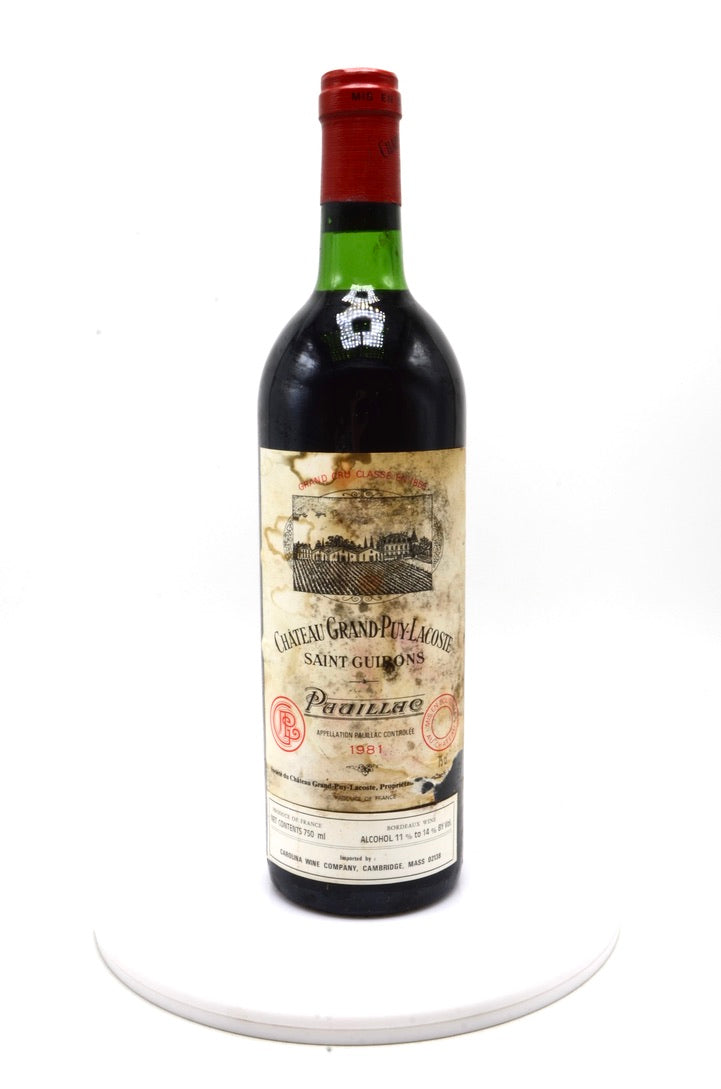 præst Overskyet Stipendium 1981 Château Grand-Puy-Lacoste, Pauillac – Wine Consigners Inc.