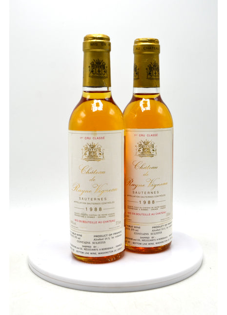 1988 Chateau de Rayne Vigneau, Sauternes (half-bottle)