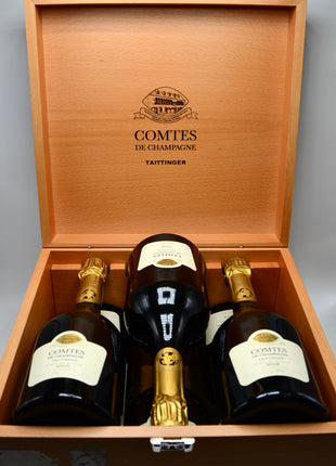 2006 Taittinger Comtes de Champagne, Blanc de Blancs Vintage Brut Champagne [6 Bottle Mahogany Gift Box]