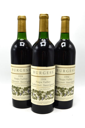 1984 Burgess Cabernet Sauvignon, Vintage Selection, Napa Valley